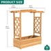 Elevated Wooden Garden Bed With Trellis & Hanging Roof - Monsta Online