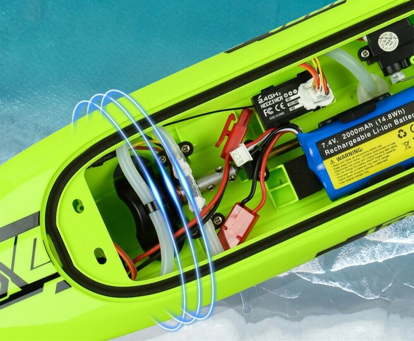 Brushless 25MPH High - Speed RC Racing Boat With LED Light - Monsta Online
