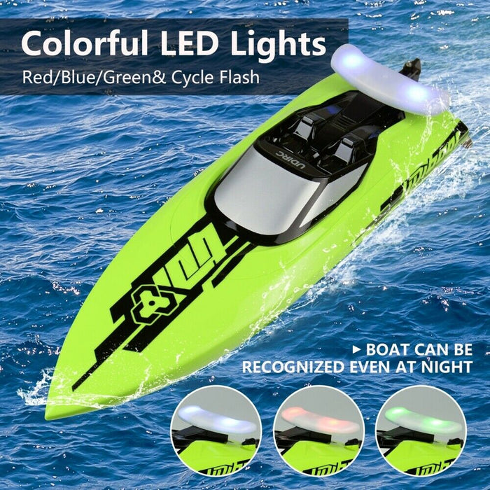 Brushless 25MPH High - Speed RC Racing Boat With LED Light - Monsta Online