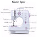 Compact Electric Sewing Machine with 12 Built - In Stitches for DIY Crafts and Repairs - Monsta Online