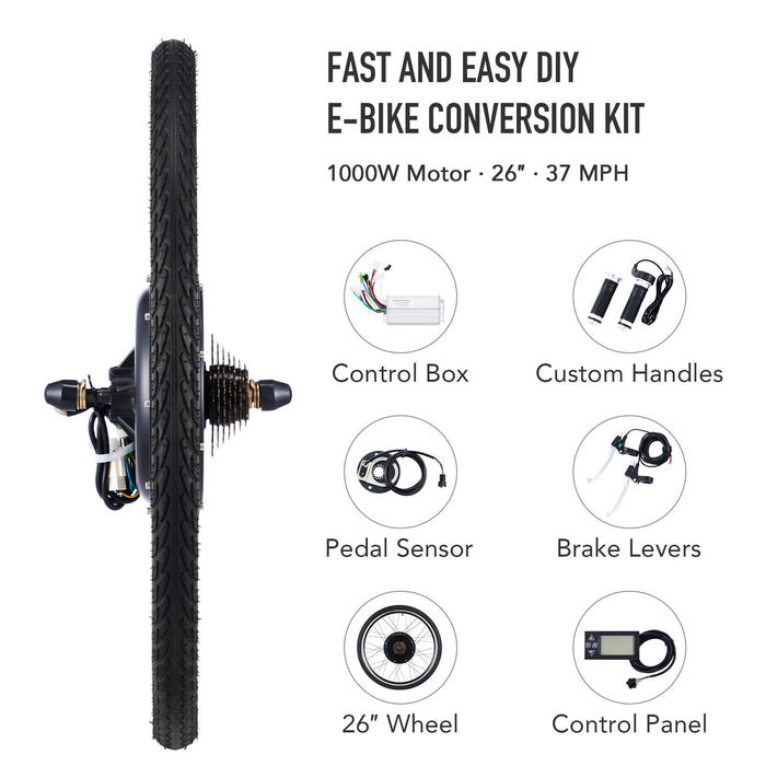 1000W High - Performance eBike Conversion Kit 48V Rear Wheel with Digital Display - Monsta Online