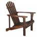 Classic Wooden Adirondack Outdoor Chair with Footrest for Patio and Poolside Comfort - Monsta Online