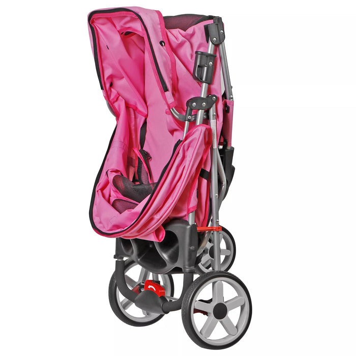 Premium Foldable 3 Wheel Pet Stroller with Cup Holder for Dogs and Cats - Monsta Online