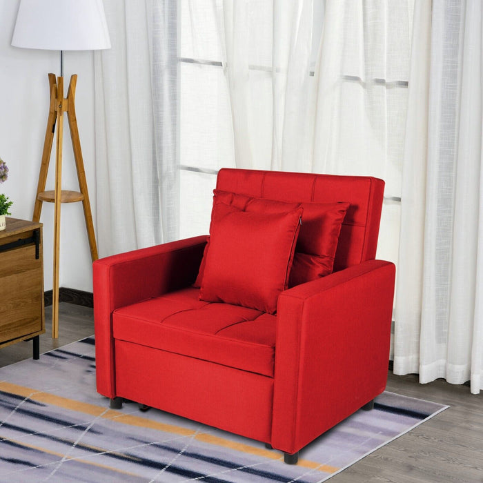 3 - in - 1 Convertible Sleeper Sofa Bed Chair With Reclining Lounger Function - Monsta Online