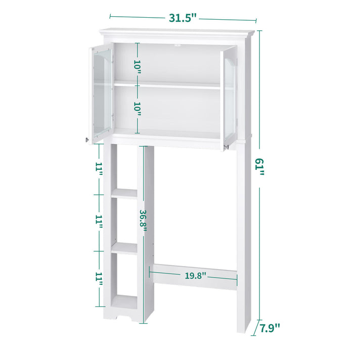 Modern Over The Toilet Cabinet with 2 Doors and Customizable Shelving - Monsta Online