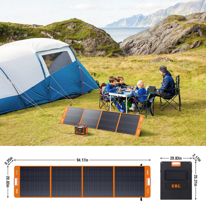 200W Portable Solar Panel High - Efficiency with Kickstand for Power Station - Monsta Online