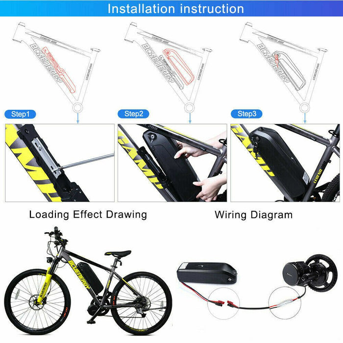 Durable 48V Lithium Electric Bike Battery for 200W - 1500W Motor - Monsta Online