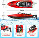 High - Speed 20MPH+ Remote Control Racing Boat With LED for Kids Adults - Monsta Online