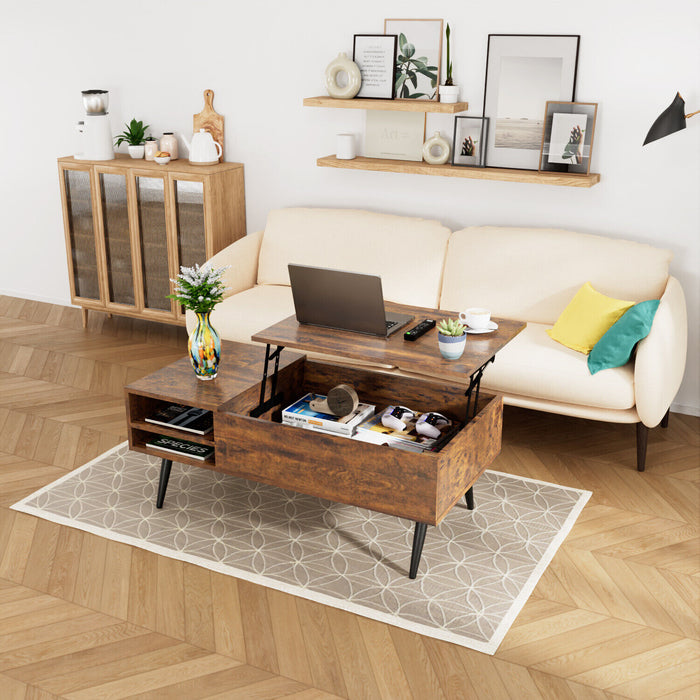 Modern Lift - Top Coffee Table with Hidden Compartment and Adjustable Space - Monsta Online