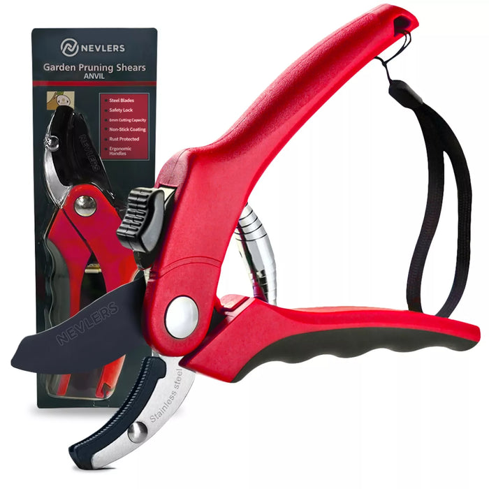 Durable Anvil Pruning Shears 8mm with Stainless Steel Precision Blade - Monsta Online