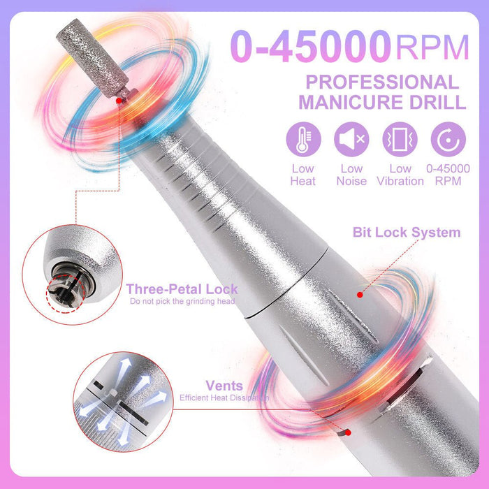 Portable 45000RPM Electric Nail File for Salon Quality Manicures Anywhere - Monsta Online