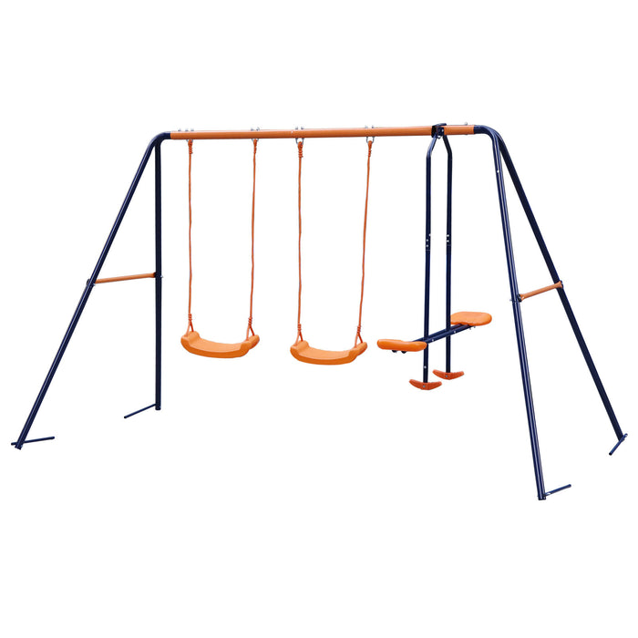 Durable 440LBS Outdoor Swing Set for Kids with Glider and 2 Seats - Monsta Online