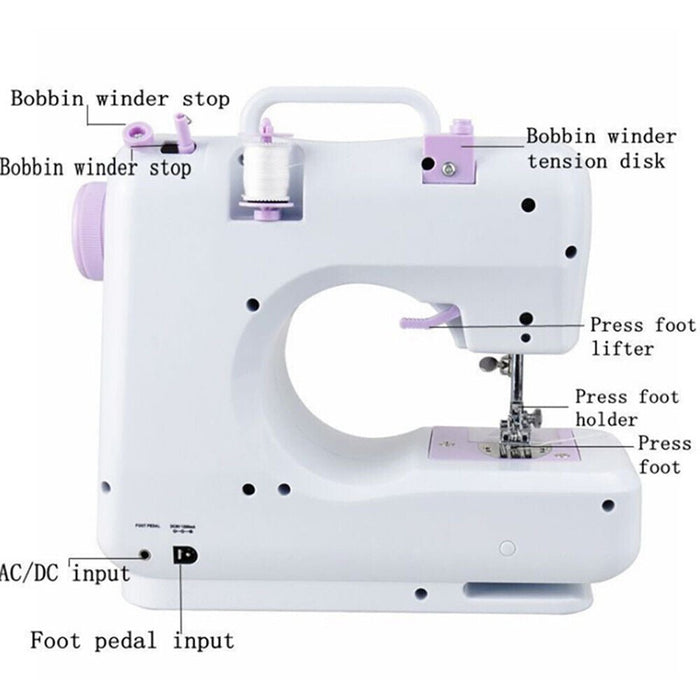 Compact Electric Sewing Machine with 12 Built - In Stitches for DIY Crafts and Repairs - Monsta Online