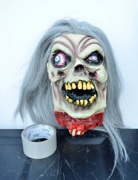 Life - Size Halloween Hanging Zombie Head Creepy Prop - Monsta Online