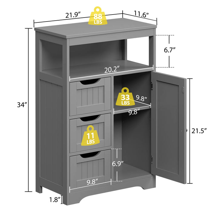 Modern Bathroom Cabinet with Adjustable Shelf for Smart Storage - Monsta Online