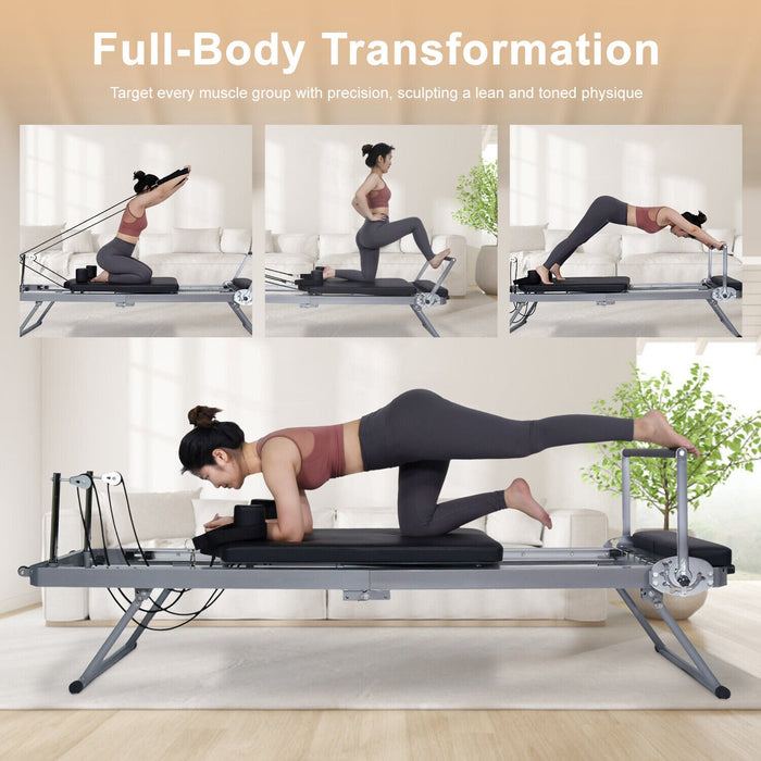 Professional Pilates Reformer Machine with Spring Resistance and Easy Storage - Monsta Online