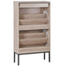 Modern Shoe Cabinet with Rattan Flip Drawers and Metal Frame - Monsta Online