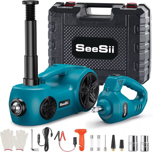 Professional 5 Ton Electric Car Jack Tire Inflator Pump With LED Flashlight - Monsta Online