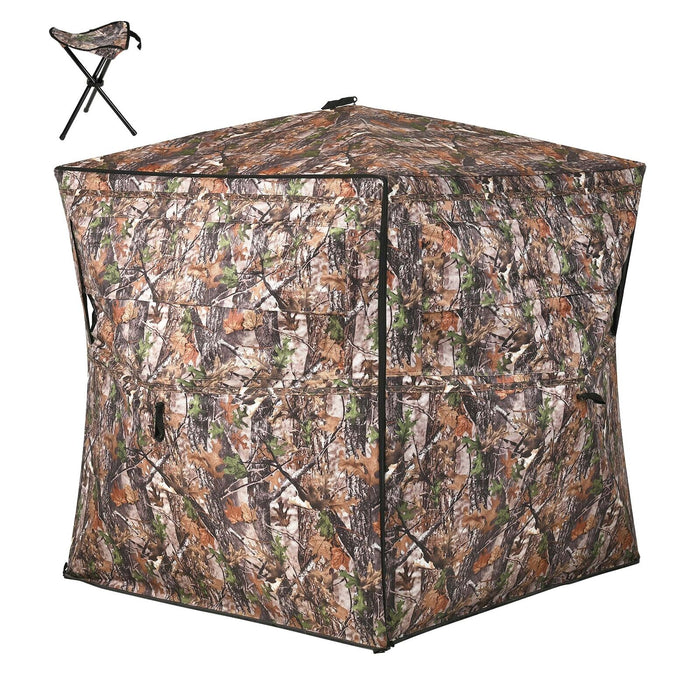 360 View Camouflage See Through Hunting Blind with Full Side Entry for 2 to 3 Persons - Monsta Online