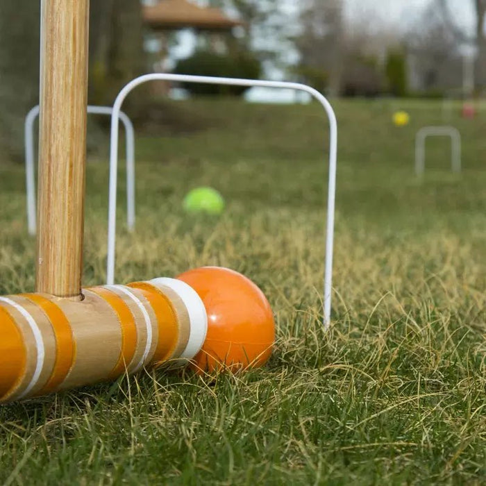 Deluxe 6 Player Wooden Croquet Set with Portable Carry Case - Monsta Online