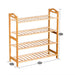 Sturdy 4 Tier Entryway Wooden Shoe Rack Organizer with Open Storage Shelves - Monsta Online