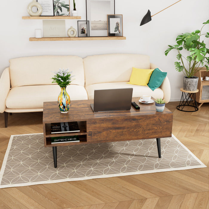 Modern Lift - Top Coffee Table with Hidden Compartment and Adjustable Space - Monsta Online