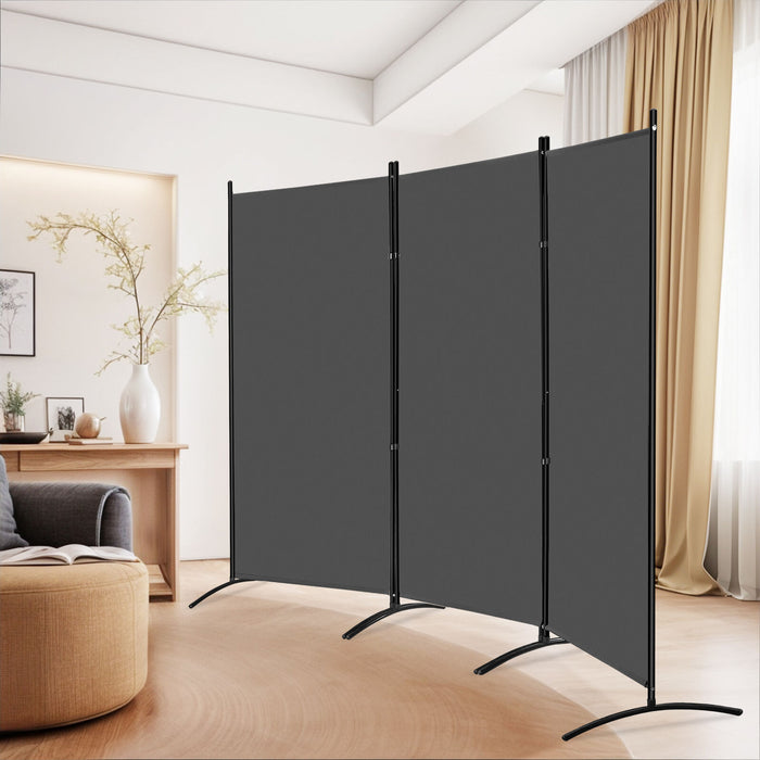 3 - Panel Folding Privacy Screen Room Divider 102" for Flexible Room Separation - Monsta Online