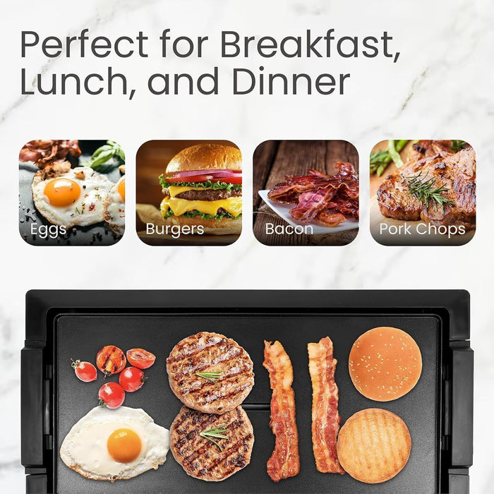 Smokeless Portable 1800W Electric Griddle Nonstick with Precision Temp Control - Monsta Online