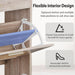 Modern Shoe Cabinet with Rattan Flip Drawers and Metal Frame - Monsta Online