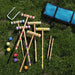 Deluxe 6 Player Wooden Croquet Set with Portable Carry Case - Monsta Online