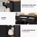 Modern 37" Rolling Kitchen Island Cart Cabinet With Drawer and Shelves - Monsta Online