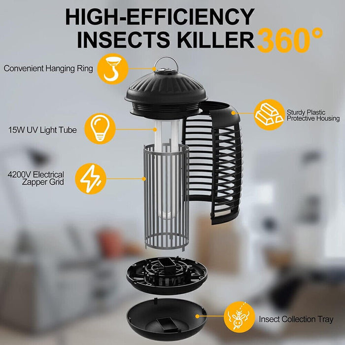 High - Voltage Electronic Bug Zapper for 24/7 Pest Protection - Monsta Online