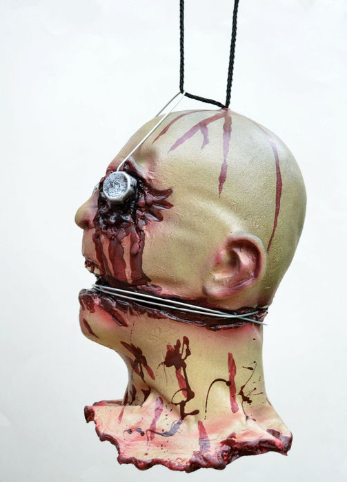 Life - Size Halloween Hanging Zombie Head Creepy Prop - Monsta Online