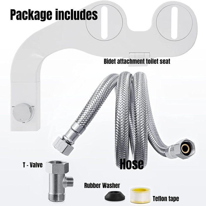 Dual Nozzle Bidet Attachment with Left and Right Convertible Spray Control - Monsta Online