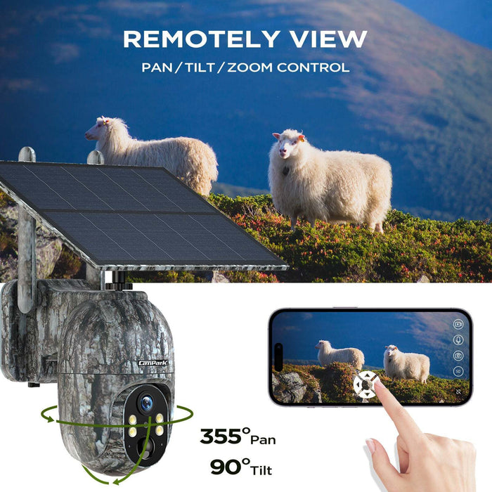Camouflage Solar Trail Camera 2.5K with Instant Alerts and Night Vision - Monsta Online