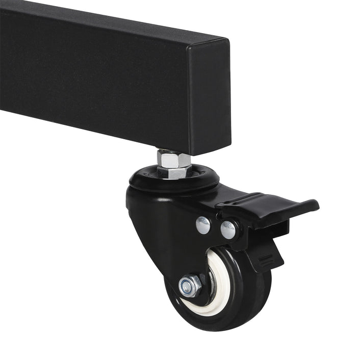 Height Adjustable Rolling TV Stand with Storage Shelves for 32–75 Inch Screens - Monsta Online