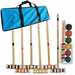Deluxe 6 Player Wooden Croquet Set with Portable Carry Case - Monsta Online