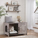 Modern Cat Litter Box Enclosure Furniture with Elegant Barn - Style Door - Monsta Online