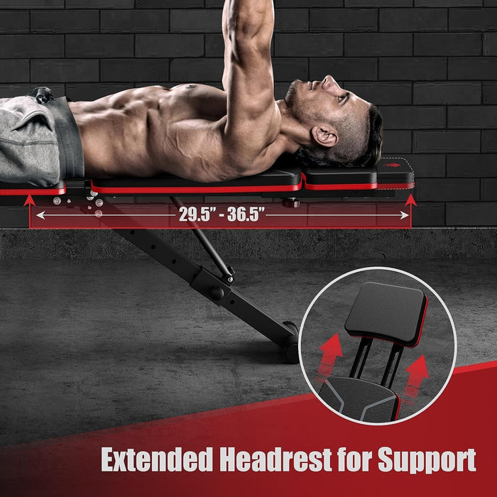 Premium Adjustable Weight Bench Foldable for Full Body Strength Training - Monsta Online