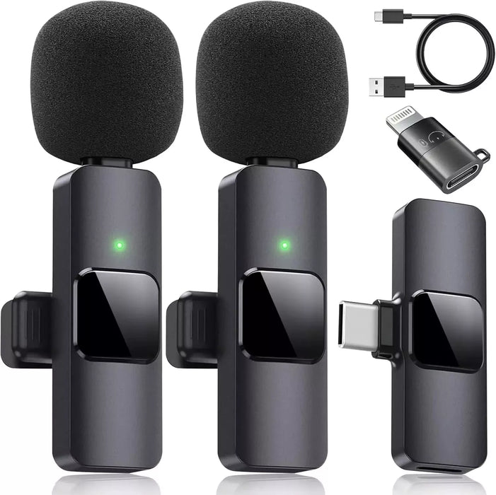 Compact Wireless Lavalier Microphone Kit for Clear Audio on Android and iPhone - Monsta Online