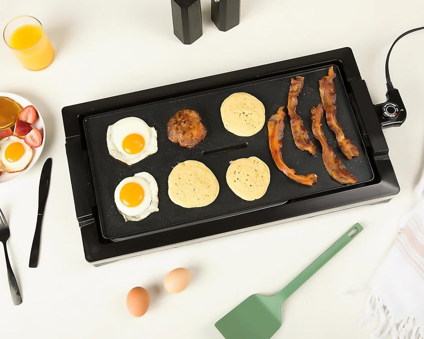 Smokeless Portable 1800W Electric Griddle Nonstick with Precision Temp Control - Monsta Online