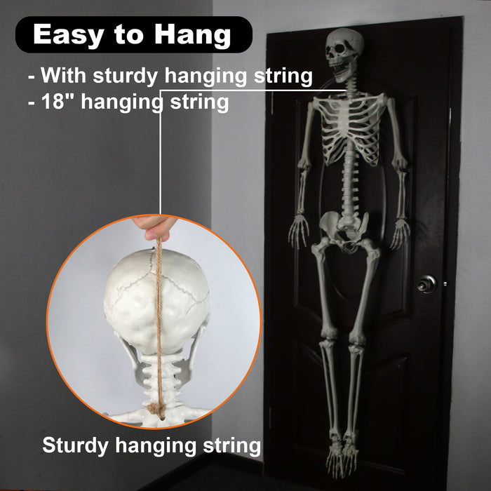 6FT Creepy Halloween Hanging Skeleton Decoration - Monsta Online