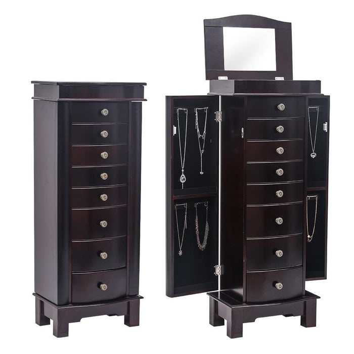Deluxe 40 - Inch Wooden Jewelry Cabinet with Ample Drawer Storage - Monsta Online