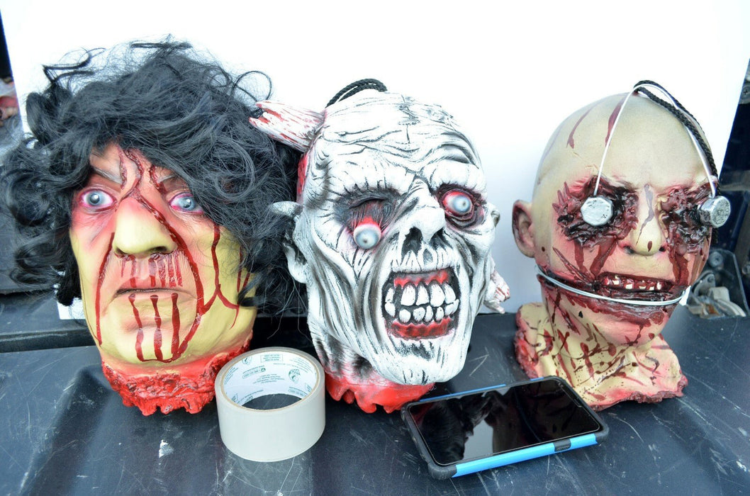 Life - Size Halloween Hanging Zombie Head Creepy Prop - Monsta Online