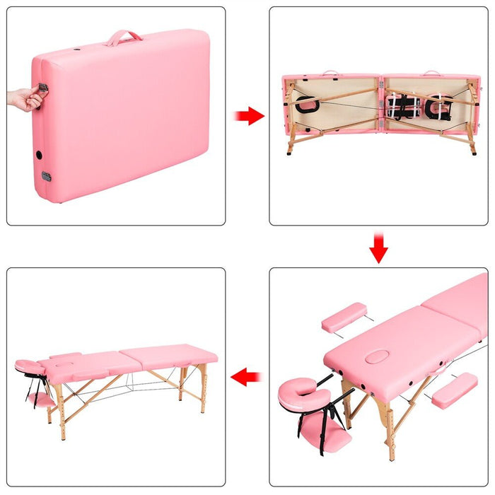 Pro - Grade Folding Massage Table with Adjustable Headrest and Arm Supports - Monsta Online