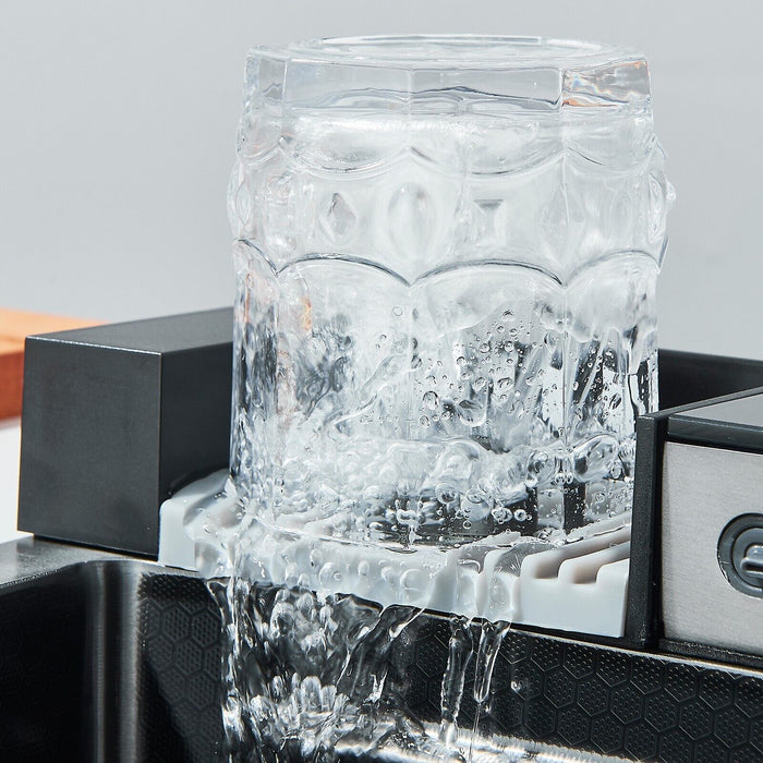 Modern 29.5" Stainless Steel Drop - In Waterfall Kitchen Sink with Pull Down Faucet - Monsta Online