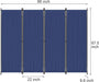 Foldable 4 Panel Privacy Screen Room Divider 88" with Freestanding Stability for Any Space - Monsta Online
