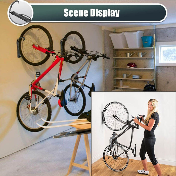 Space - Saving Vertical Bicycle Rack Wall Mount for Indoor and Garage Storage - Monsta Online