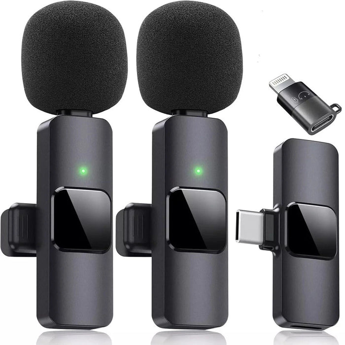 Compact Wireless Lavalier Microphone Kit for Clear Audio on Android and iPhone - Monsta Online