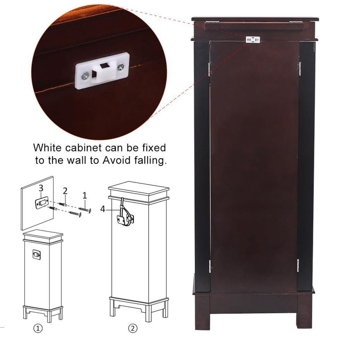 Deluxe 40 - Inch Wooden Jewelry Cabinet with Ample Drawer Storage - Monsta Online